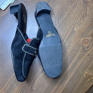 Black Suede Womens Loafers